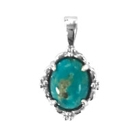 Kingman Turquoise Silver Pendant