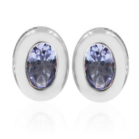 Unheated Tanzanite Silver Earrings
