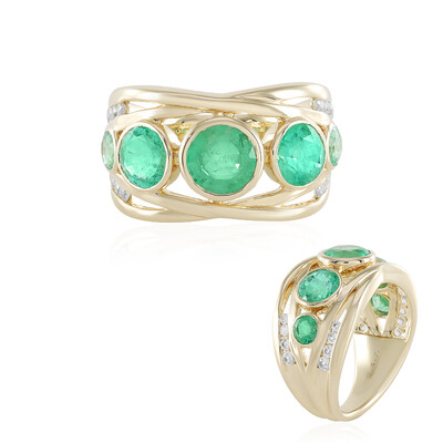 9K Russian Emerald Gold Ring (de Melo)
