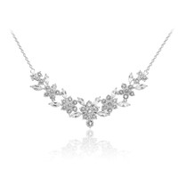 White Topaz Silver Necklace
