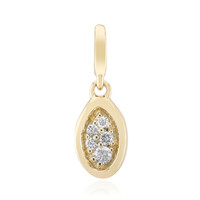 9K SI1 (G) Diamond Gold Pendant