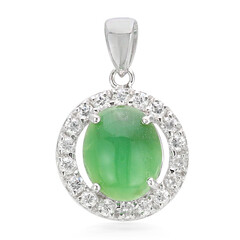 Imperial Chrysoprase Silver Pendant