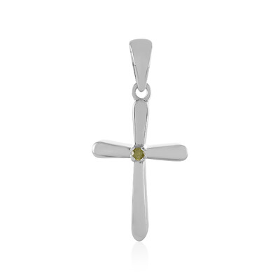 I3 Yellow Diamond Silver Pendant