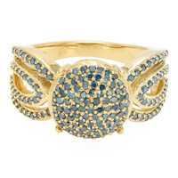 Fancy Diamond Silver Ring