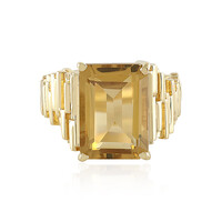 Champagne Quartz Silver Ring