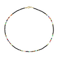 Black Spinel Silver Necklace