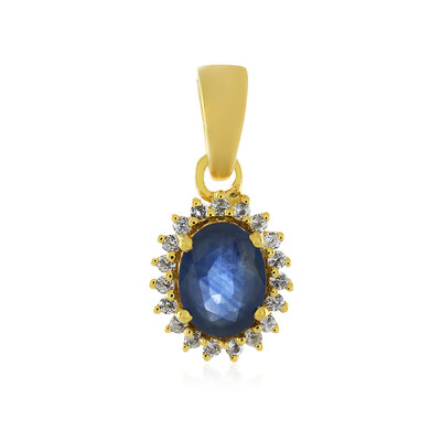 Blue Sapphire Silver Pendant