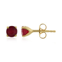 Madagascar Ruby Silver Earrings