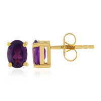 Zambian Amethyst Silver Earrings