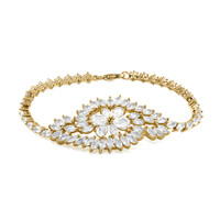 White Topaz Silver Bracelet