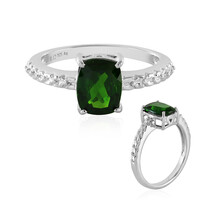 Russian Diopside Silver Ring