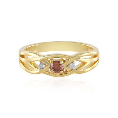 I3 Red Diamond Silver Ring
