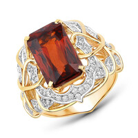 14K Mozambique Garnet Gold Ring (SUHANA)