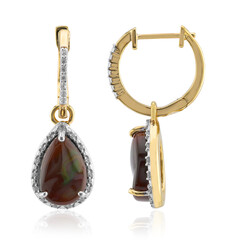 9K Fire Agate Gold Earrings