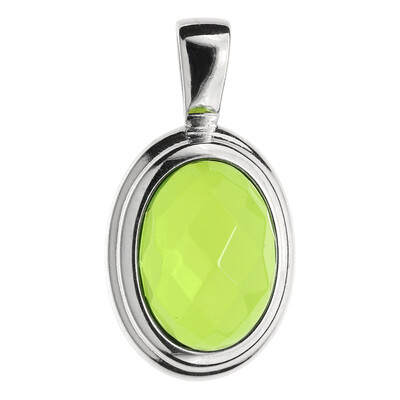 Colombian green Amber Silver Pendant (dagen)