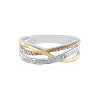 I3 (J) Diamond Silver Ring
