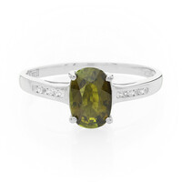 Cuprian Tourmaline Silver Ring