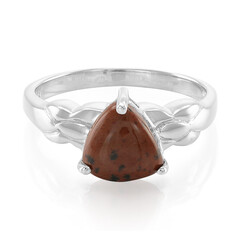 Mahogany Obsidian Silver Ring