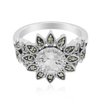 White Topaz Silver Ring