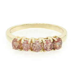 10K Unheated Padparadscha Sapphire Gold Ring