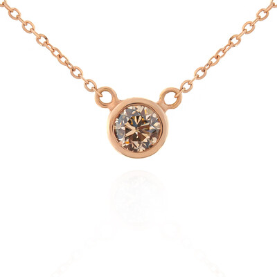 18K VS1 Argyle Rose De France Diamond Gold Necklace (Annette)