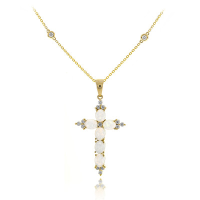 14K Australian Opal Gold Necklace (CIRARI)