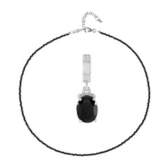Black Spinel Silver Set