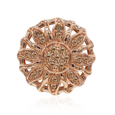 9K SI1 Argyle Rose De France Diamond Gold Pendant (Annette)
