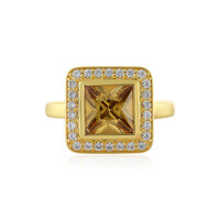 Yellow Zircon Silver Ring