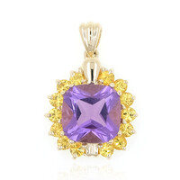 14K Amethyst Gold Pendant