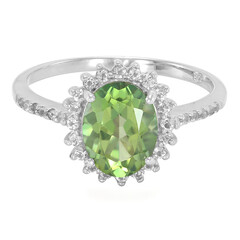 Kiwi Topaz Silver Ring