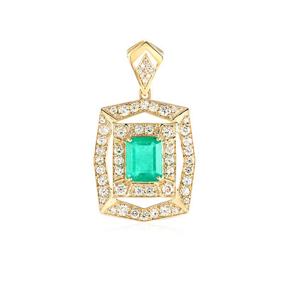 14K Russian Emerald Gold Pendant (AMAYANI)