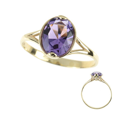 9K Amethyst Gold Ring (dagen)