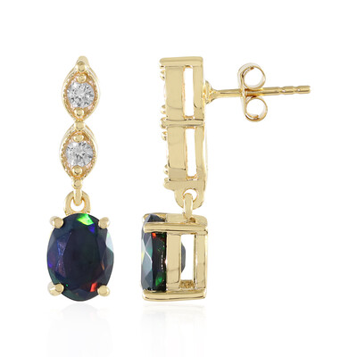Mezezo Opal Silver Earrings (Adela Silber)