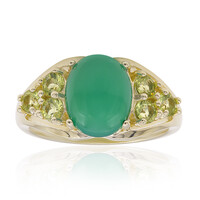 Green Onyx Silver Ring