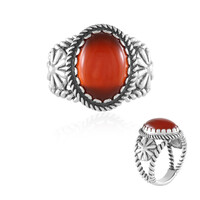 Red Onyx Silver Ring (Desert Chic)