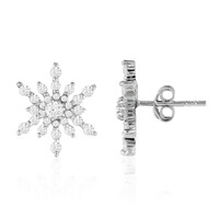 White Topaz Silver Earrings