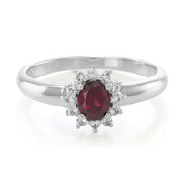 Brazilian Rhodolite Silver Ring