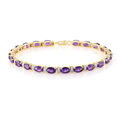 Zambian Amethyst Silver Bracelet