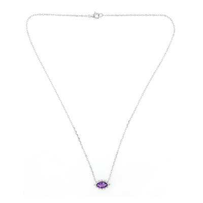 Zambian Amethyst Silver Necklace (de Melo)