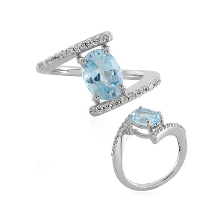 Sky Blue Topaz Silver Ring