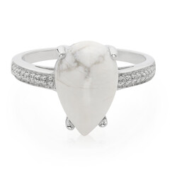 Howlite Silver Ring