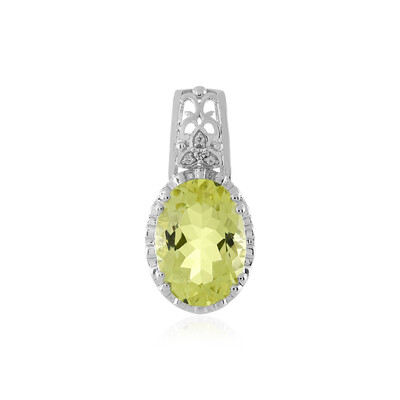 Lemon Quartz Silver Pendant