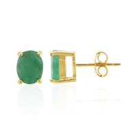 Brazilian Emerald Silver Earrings