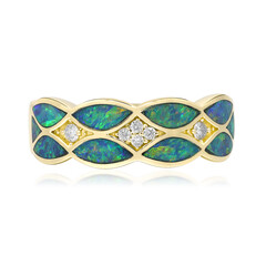14K Lightning Ridge Black Opal Gold Ring (CIRARI)