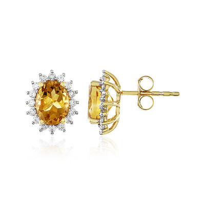 Citrine Silver Earrings