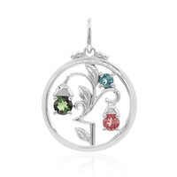Green Tourmaline Silver Pendant (VIENNA 1903)