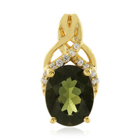 Moldavite Silver Pendant