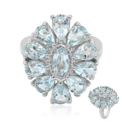 Sky Blue Topaz Silver Ring
