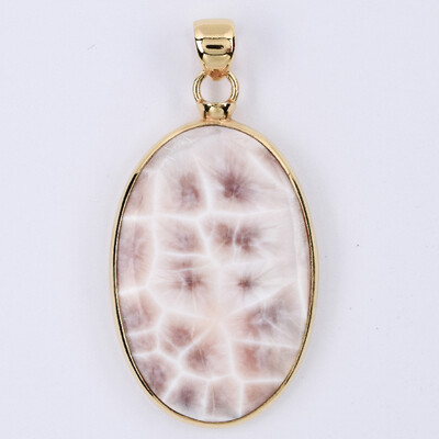 Natrolite Silver Pendant